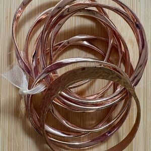 10 Rose Gold Bangles